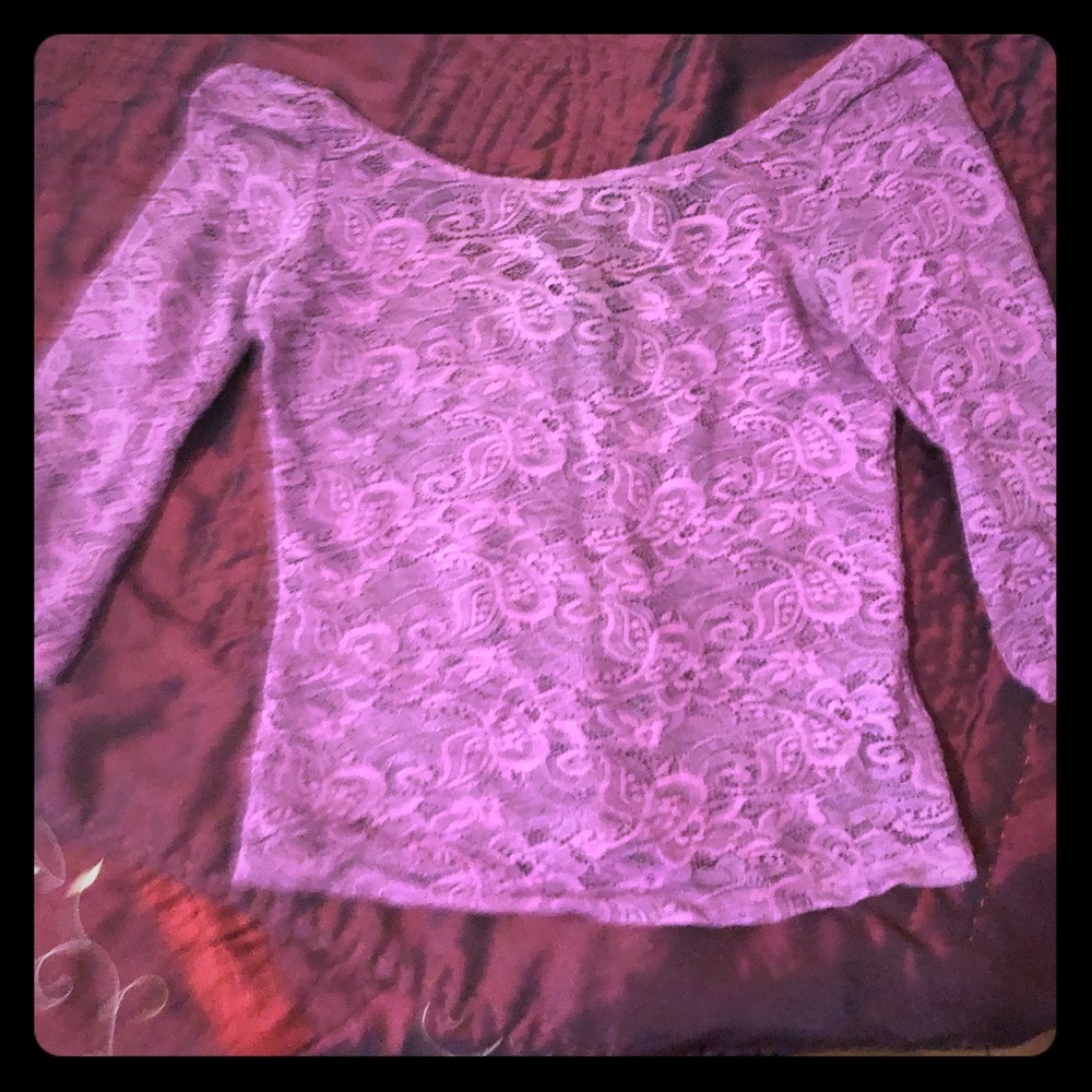 Pink lace shirt